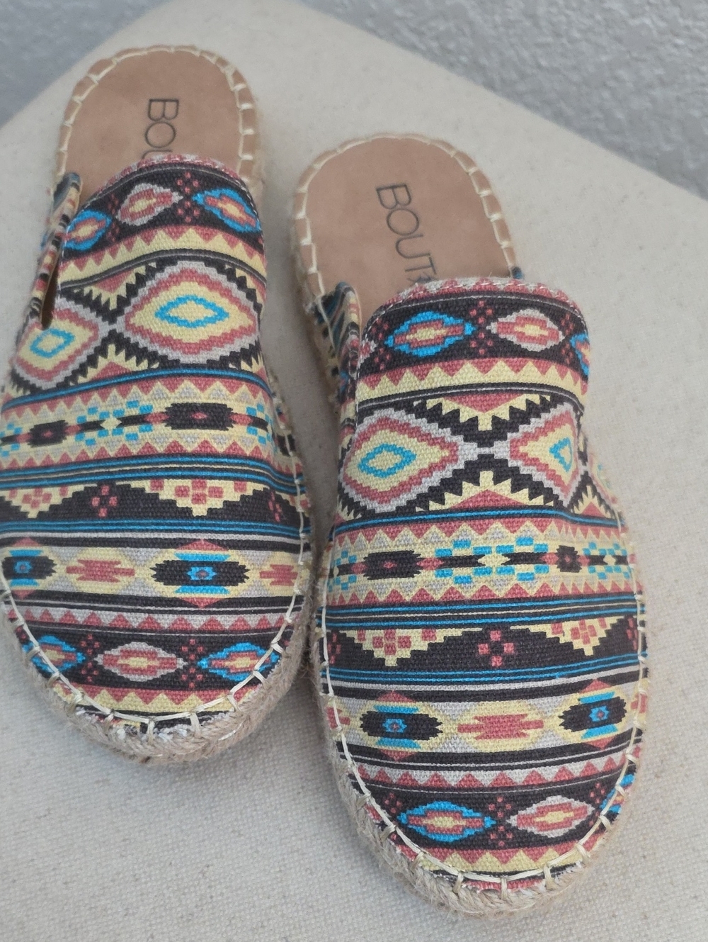 Boutique Multicolor Aztec Espadrille Slip-On - Women Sz. 7